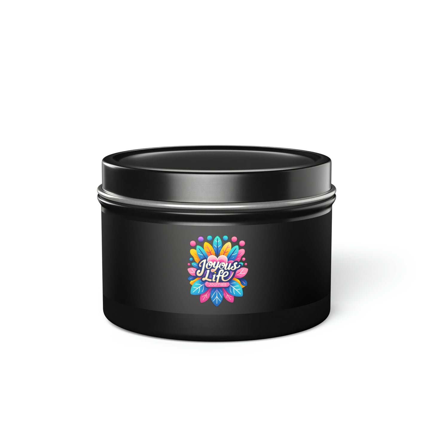 Serenity Whisper – Black Tin Candle (Multiple Scents & Sizes)