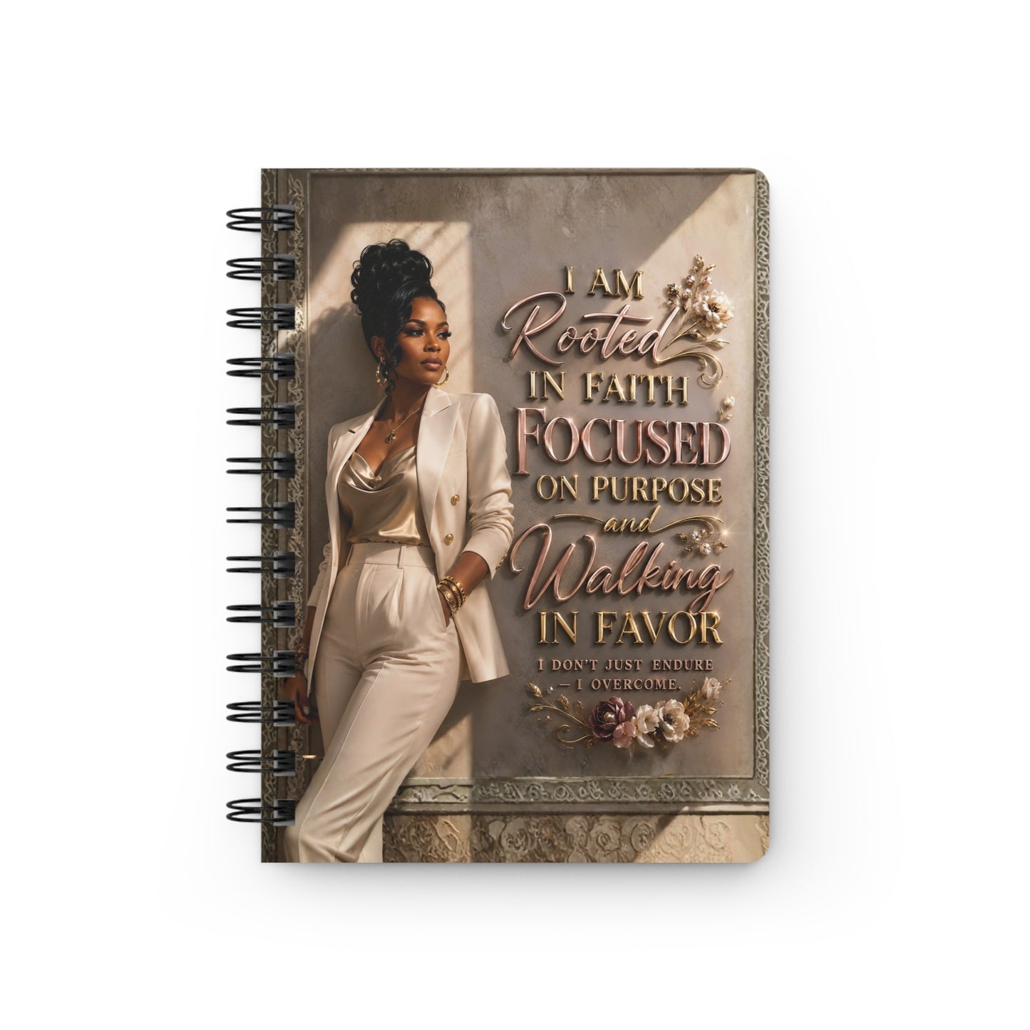 Rooted in Faith | Faith & Favor™ Inspirational Spiral Notebook | Christian Journal for Women