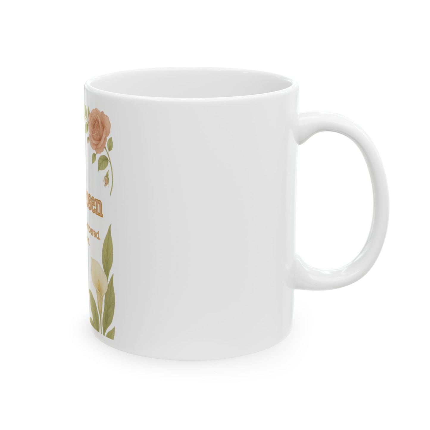 Still Chosen – Floral Inspirational Ceramic Mug, 15oz | Joyous Life Journals