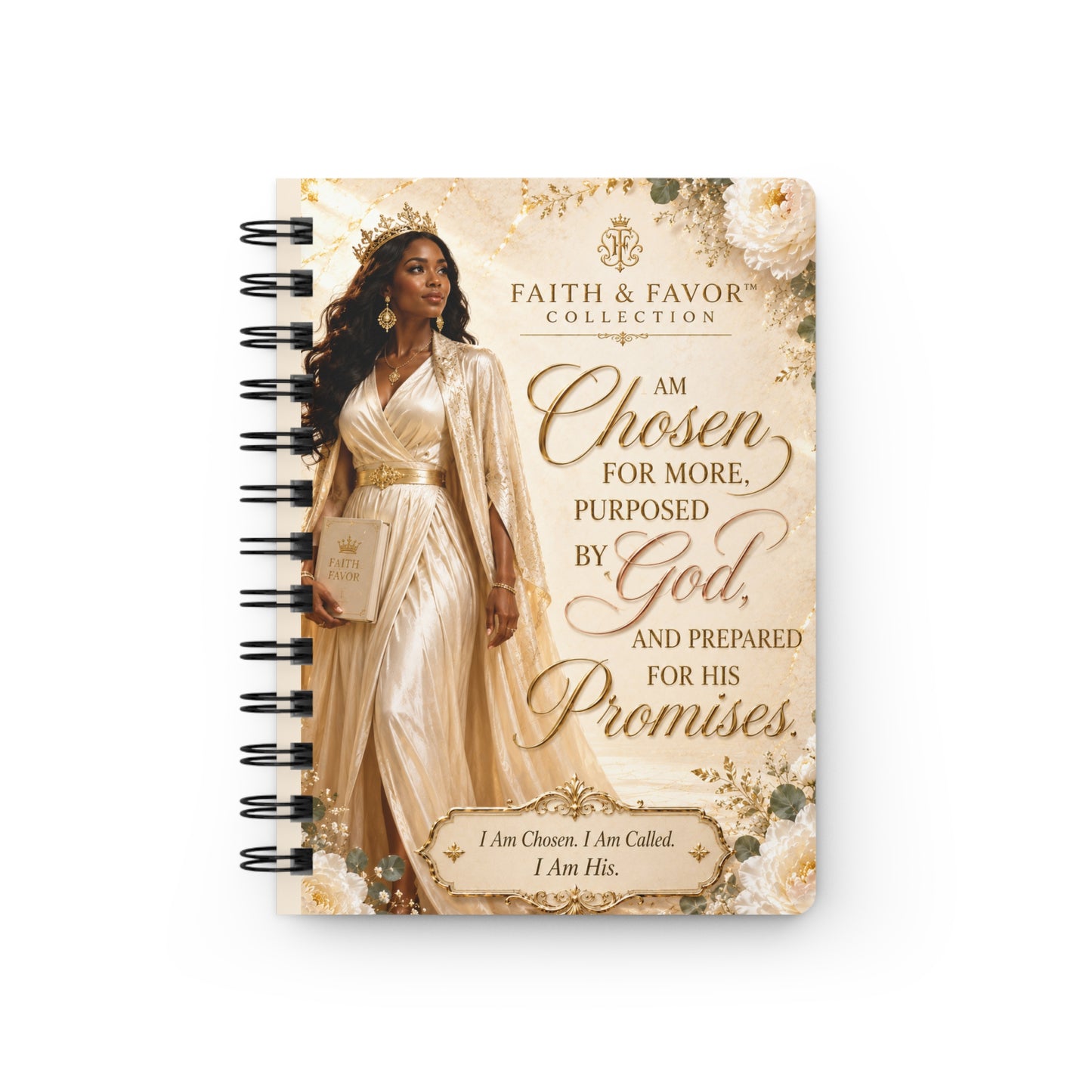 Chosen for More | Faith & Favor™ Inspirational Spiral Notebook | Christian Journal for Women
