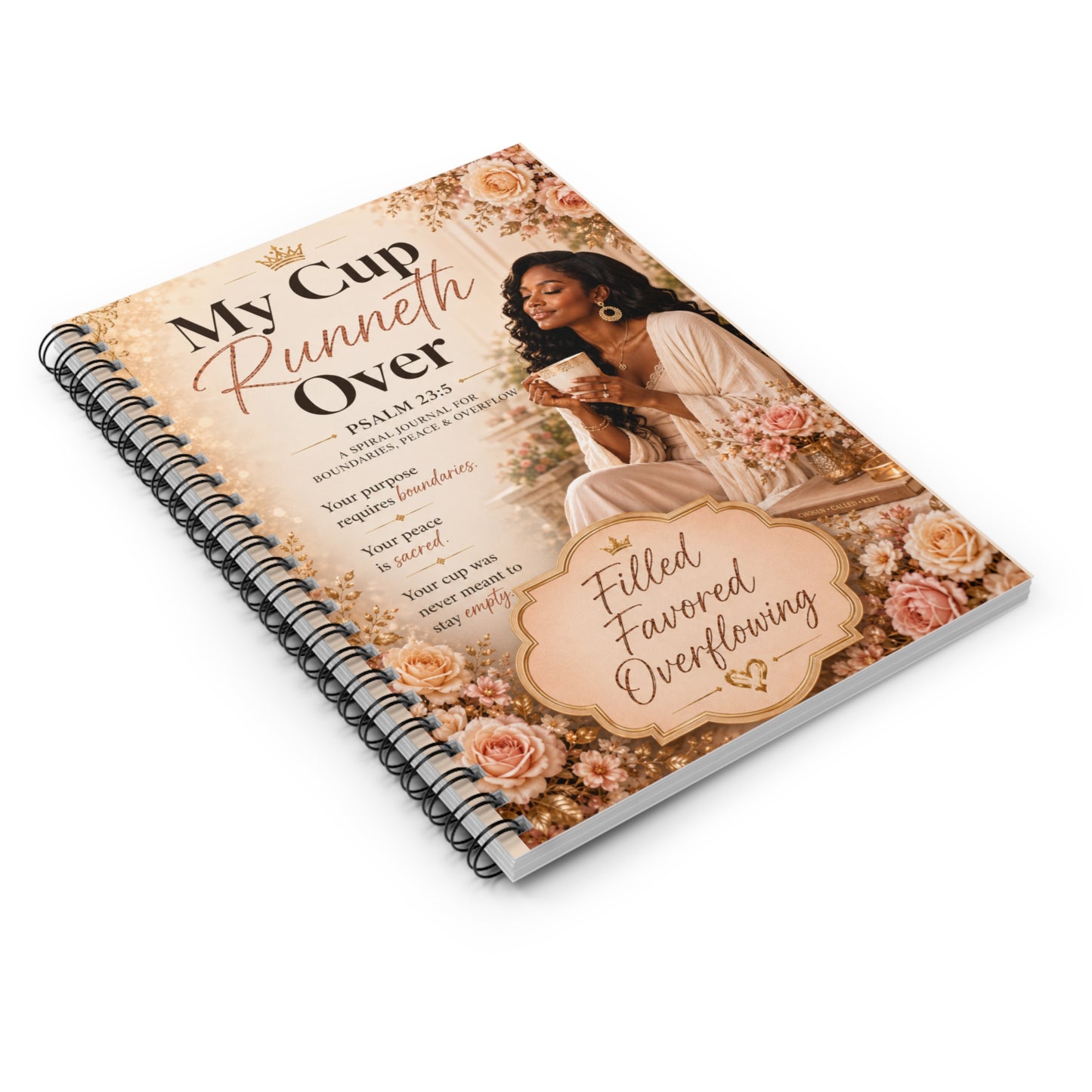 My Cup Runneth Over Spiral Notebook | Psalm 23:5