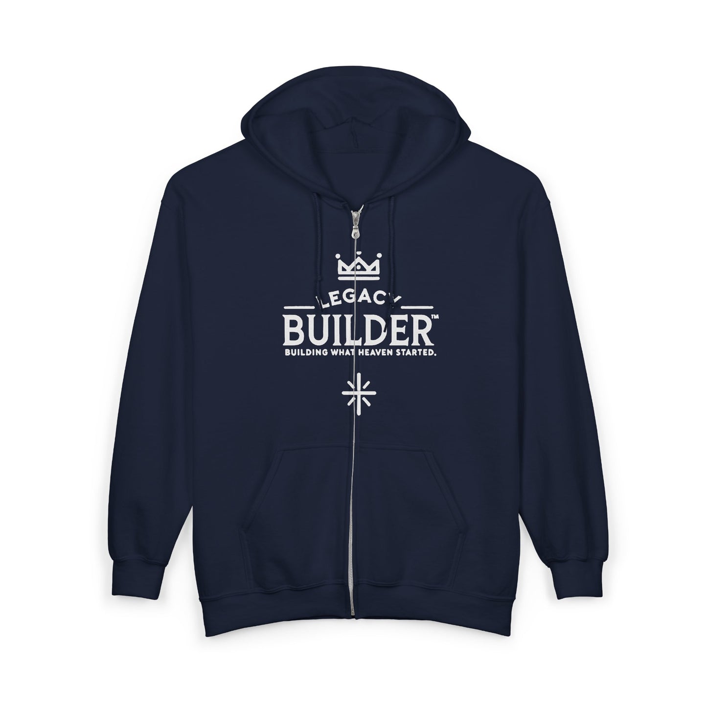 Legacy Builder™ Zip-Up Hoodie – Faith-Based Unisex Sweatshirt