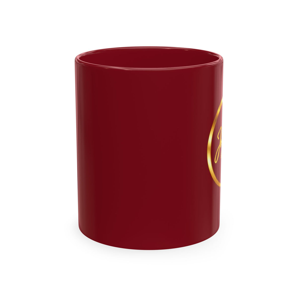 Joyous Life Signature Burgundy Ceramic Mug – 11 oz