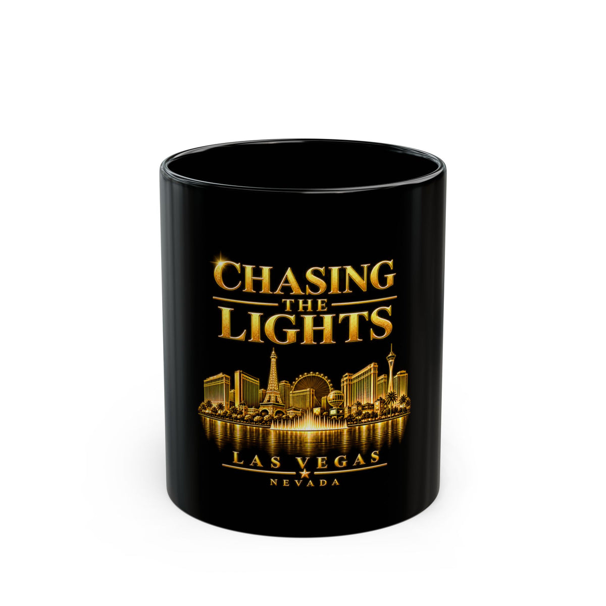 Chasing the Lights | 11 oz Black Ceramic Mug