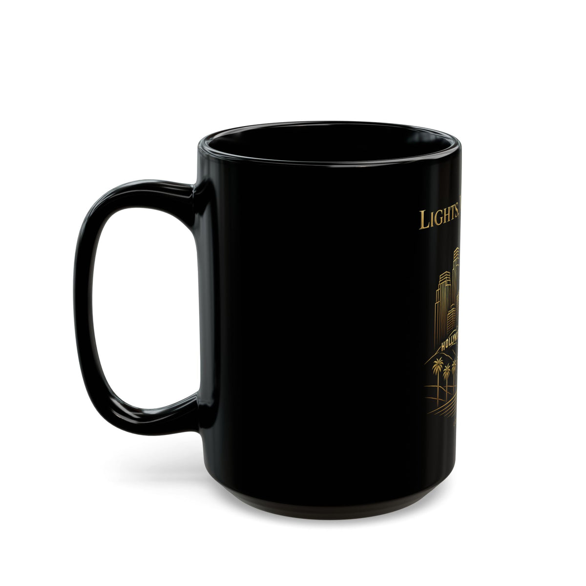 Lights, Vision, Action | Los Angeles Black Mug