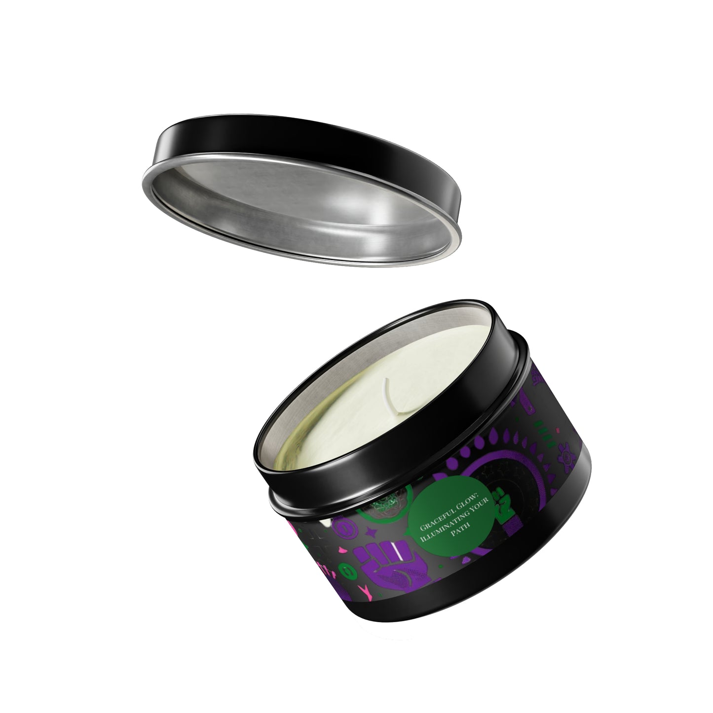 Graceful Glow Illuminating Your Path, Tin Candle, Joyous Life Journals
