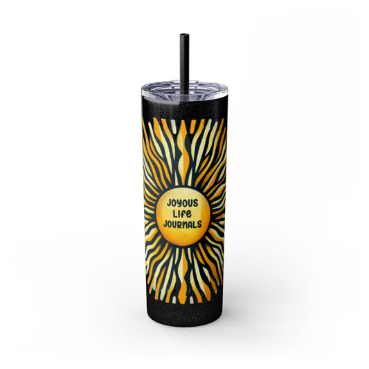 Radiant Sun – 20oz Skinny Tumbler with Straw | Joyous Life Journals