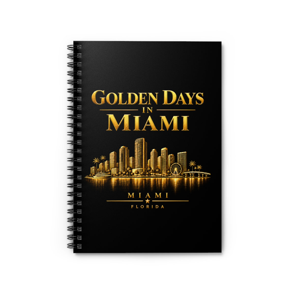 Golden Days in Miami Spiral Notebook