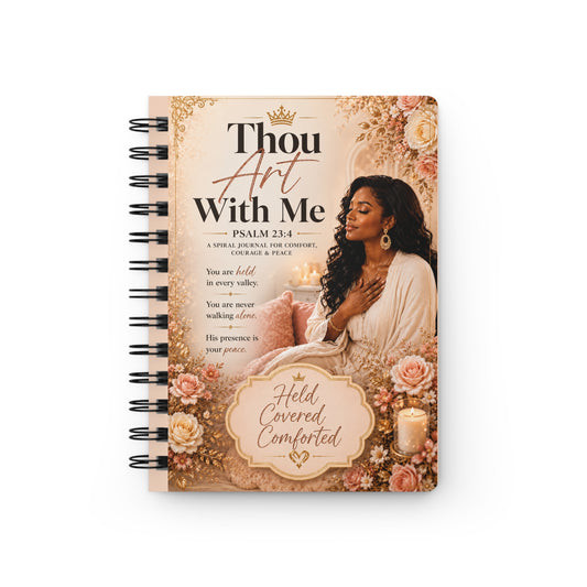 Thou Art With Me — Held, Covered, Comforted Spiral Journal | Psalm 23:4