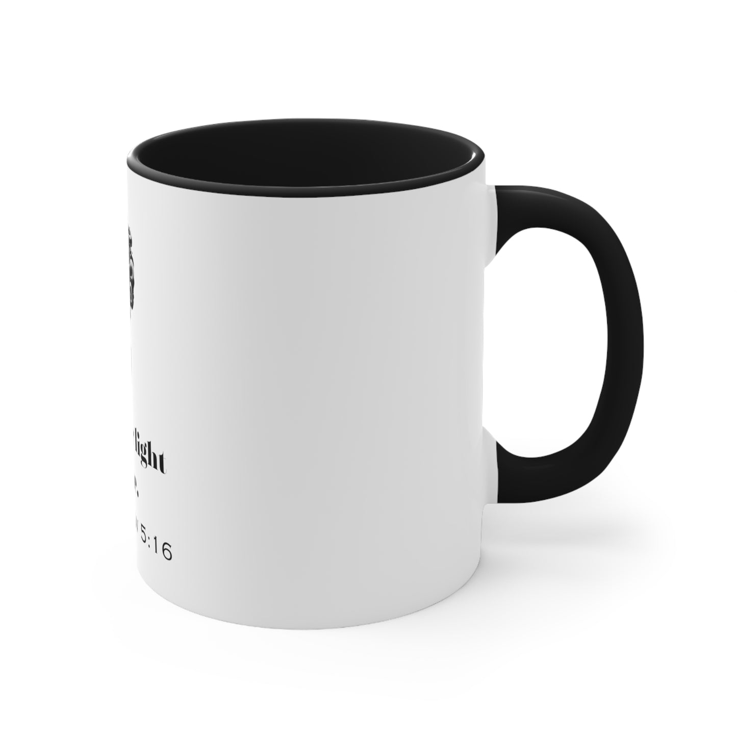 Radiant Glow: Matthew 5:16 Accent Coffee Mug, Joyous Life Journals