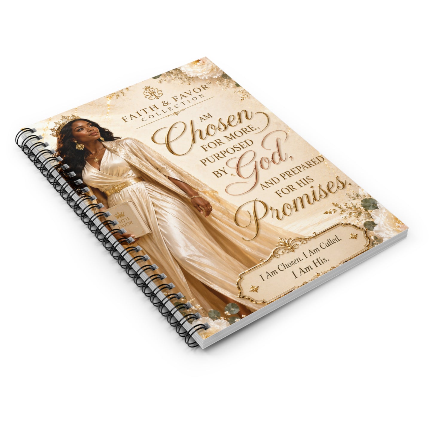 Chosen for More | Faith & Favor™ Inspirational Spiral Notebook | Christian Journal for Women